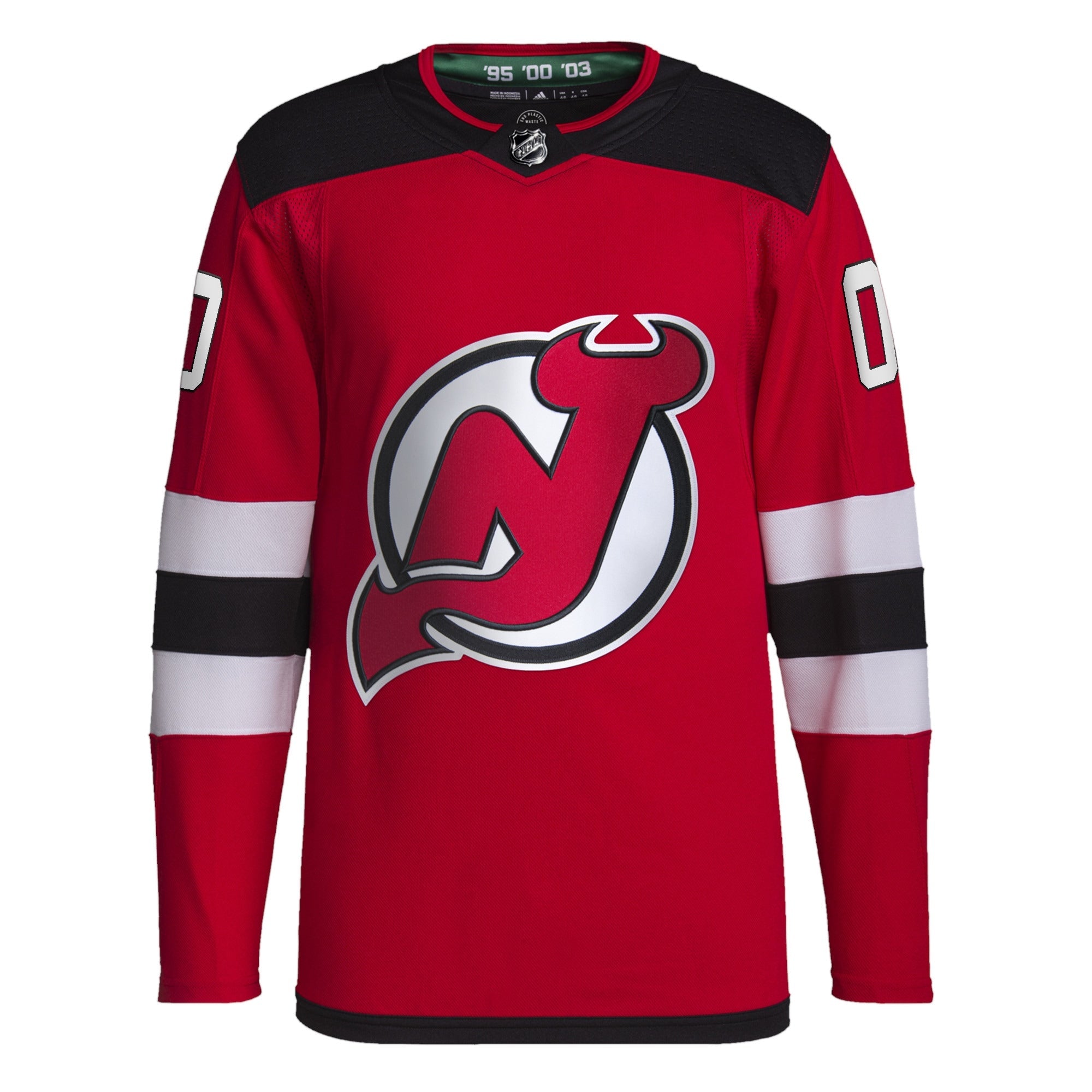 New Jersey Devils adidas  Home  Primegreen Authentic Custom Jersey - Red adidas