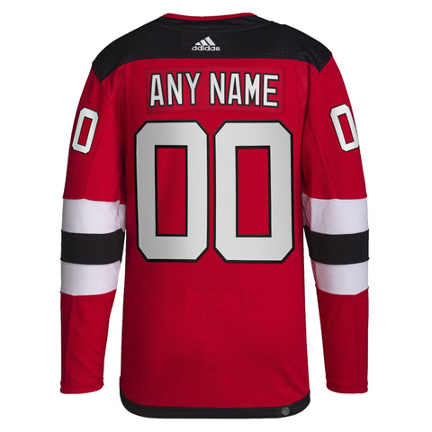 New Jersey Devils adidas  Home  Primegreen Authentic Custom Jersey - Red adidas