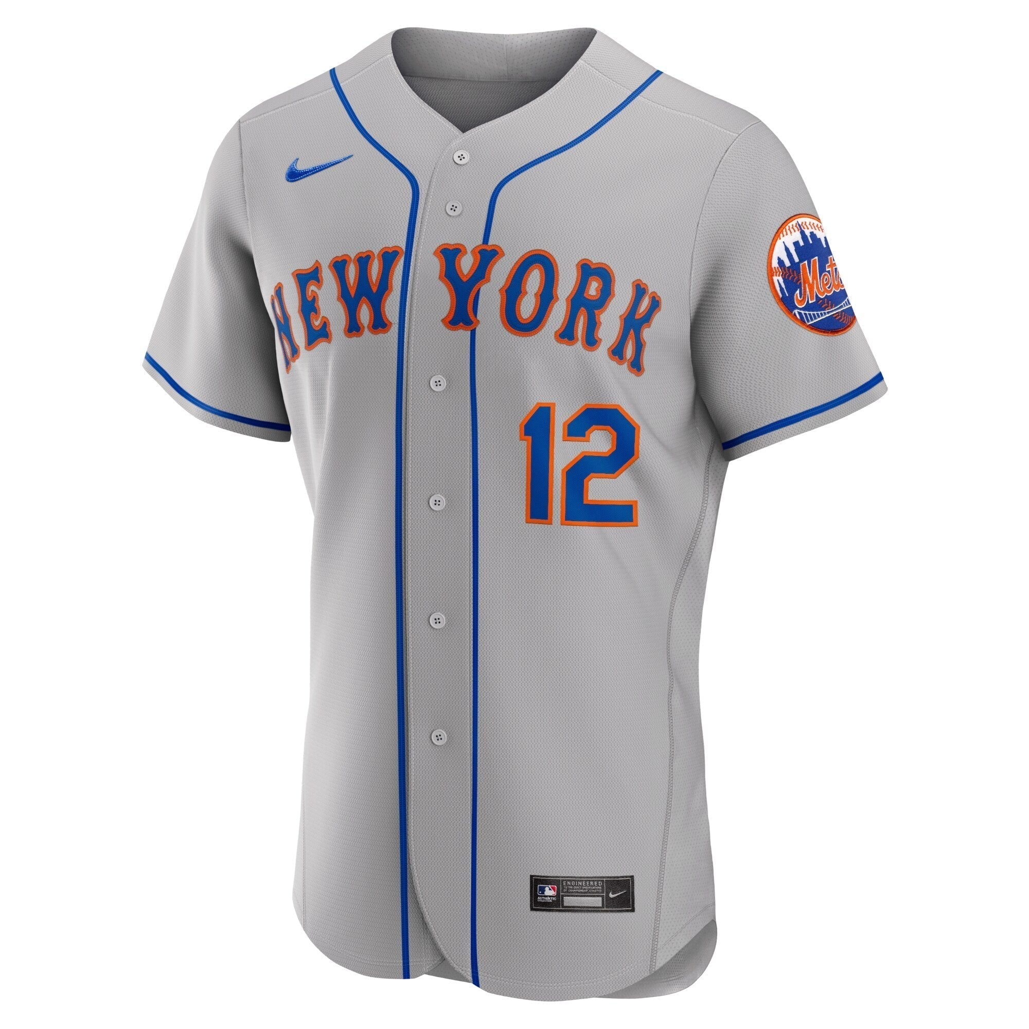 Francisco Lindor New York Mets Nike Road Authentic Player Jersey - Gray Nike