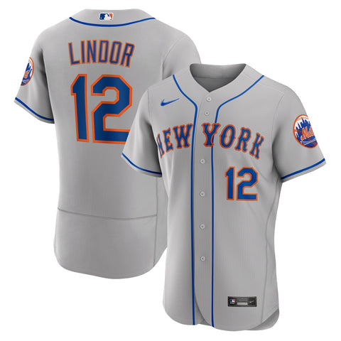 Francisco Lindor New York Mets Nike Road Authentic Player Jersey - Gray Nike