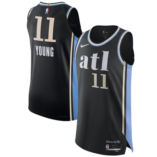 Nike Trae Young Atlanta Hawks  Authentic Jersey - City Edition - Black Nike